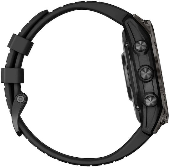 Garmin Epix Pro (Gen 2) Sapphire Edition Titanium 47mm Waterproof Smartwatch with Heart Rate Monitor (Carbon Grey DLC Titanium with Black Band) view 3