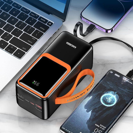 Kakusiga KSC-1090 Power Bank 50000mAh 20W with 2 USB-A Ports Power Delivery Black view 3