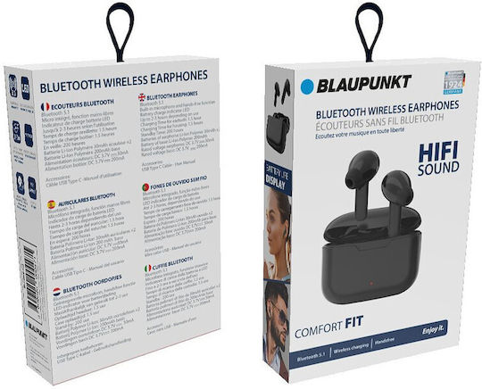 Blaupunkt BLP4969-133 In-ear Bluetooth Handsfree Earphones with Charging Case Black vista 3