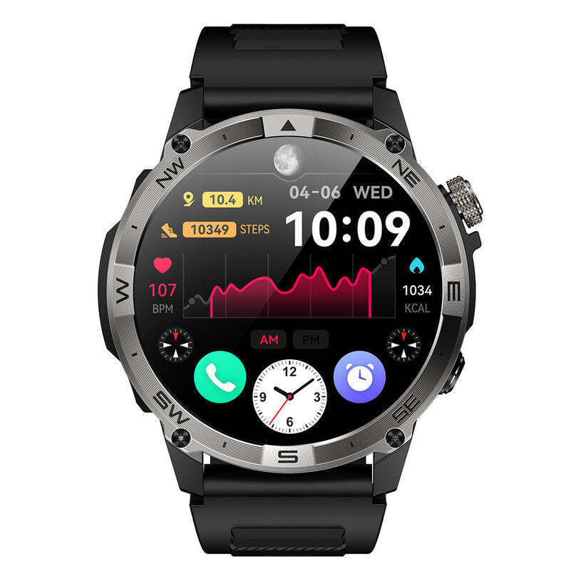 Xmart HK08 Smartwatch with Heart Rate Monitor (Black) vista 5