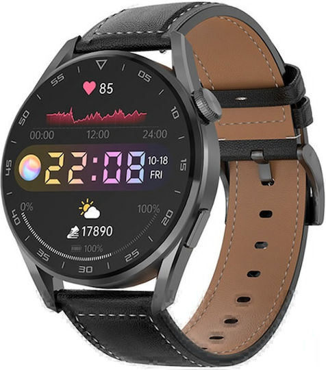 NO.1 DT3 Pro Smartwatch with Heart Rate Monitor (Black)
