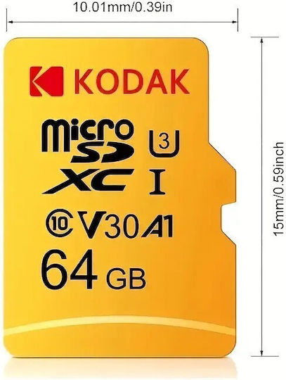 Kodak Ultra Performance microSDXC 64GB U3 V30 A1 UHS-III 95MB/s with Adapter view 6