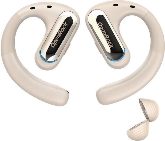 OneOdio OpenRock Prο In-ear Bluetooth Handsfree Earphones with Sweat Resistance and Charging Case Beige vista 5