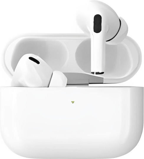 Pavareal Apro 3 Plus In-ear Bluetooth Handsfree Earphones with Charging Case White view 1