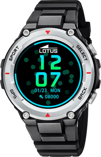 Lotus Watches 50024/2 Smartwatch with Heart Rate Monitor (Silver / Black)