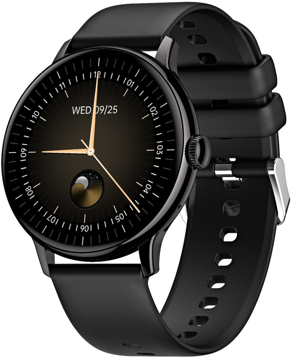 Aluminium Smartwatch with Heart Rate Monitor (Black)