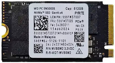 Western Digital SSD 512GB M.2 Type with PCI Express 4.0 Connection – widok 2