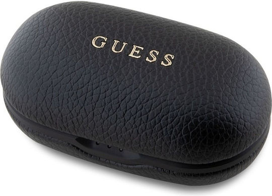 Guess PU Grained ENC In-ear Bluetooth Handsfree Earphones with Charging Case Black view 3