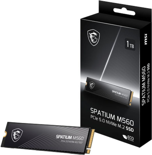 MSI Spatium M560 SSD 1TB M.2 Type with PCI Express 5.0 Connection S78-440L0F0-P83