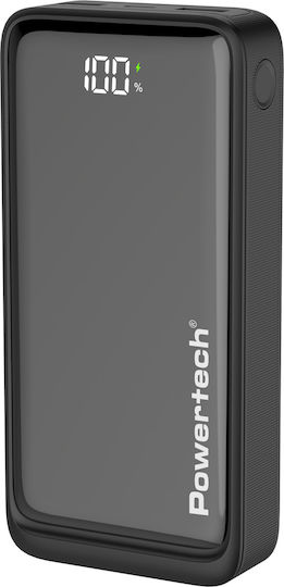Powertech PT-1327 Power Bank 20000mAh 22.5W with 2 USB-A Ports and USB-C Port Power Delivery / Quick Charge 3.0 Black vue 2