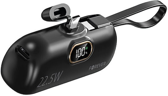 Forever MTB-100 USB-C Power Bank 5000mAh 22.5W Black view 4