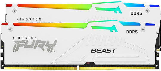 Kingston Fury Beast RGB DDR5 32GB RAM with 2x16GB Modules and Speed 6800 for Desktop KF568C34BWEAK2-32 view 2