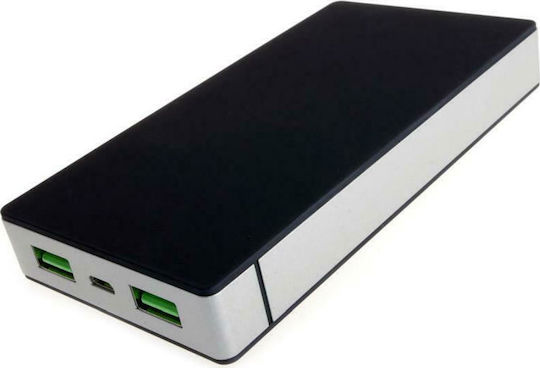 PowerNeed P10000B Power Bank 10000mAh with 2 USB-A Ports Black