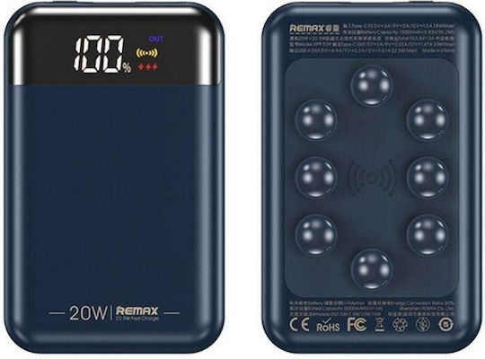 Remax RPP-539 Power Bank 10000mAh 22.5W with USB-A Port and USB-C Port Blue vue 2
