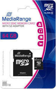 MediaRange microSDXC 64GB Class 10 A1 High Speed 60MB/s with Adapter view 2
