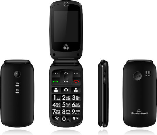 Powertech Sentry IV Dual SIM Mobile with Large Buttons (Greek Menu) Black view 2