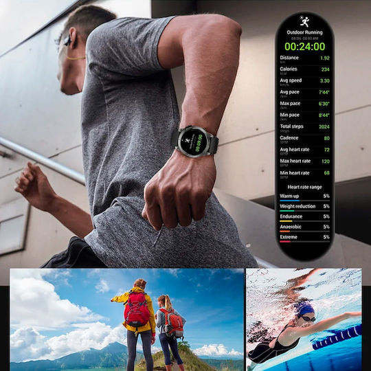Aoke S53 Smartwatch with Heart Rate Monitor (Black) view 4