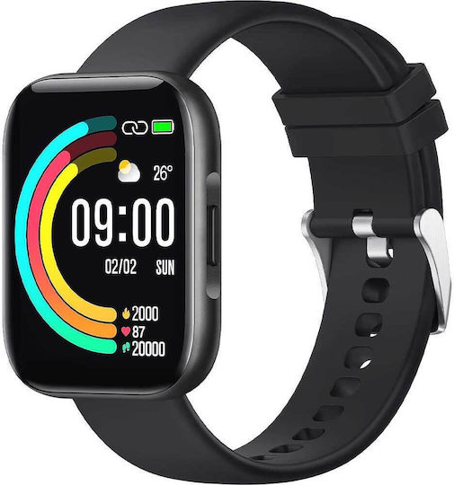 ANCwear ANC-207 Smartwatch with Heart Rate Monitor (Black)