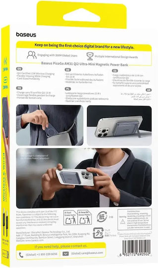 Baseus PicoGo AM31 MagSafe Power Bank 5000mAh 20W Gray view 7