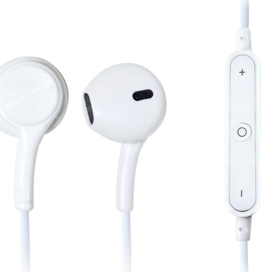MSonic MHS6W Earbud Bluetooth Handsfree Earphones White view 1