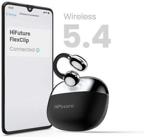 HiFuture FlexClip Open Ear Bluetooth Handsfree Earphones with Sweat Resistance Black view 6