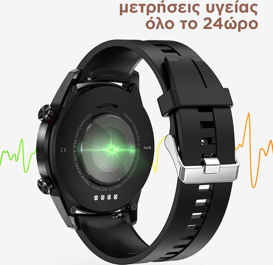 Microwear L13BL Smartwatch with Heart Rate Monitor (Black) view 6