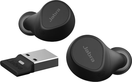 Jabra Evolve2 USB-A UC - Wireless Charging Pad In-ear Bluetooth Handsfree Earphones with Charging Case Black view 2