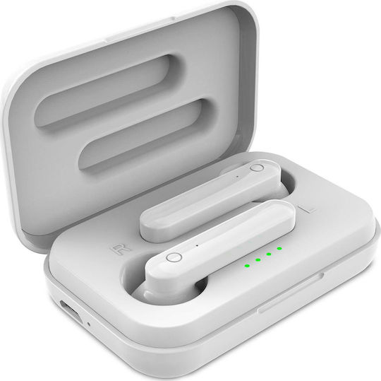 Celly Buz 1 In-ear Bluetooth Handsfree Earphones with Charging Case White view 1