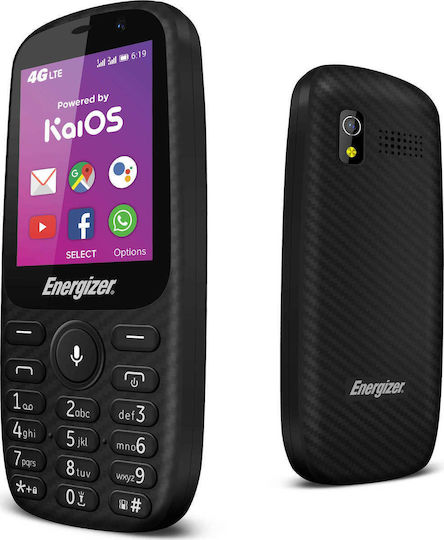 Energizer Energy E241S Dual SIM (4GB) Mobile with Buttons Black view 1