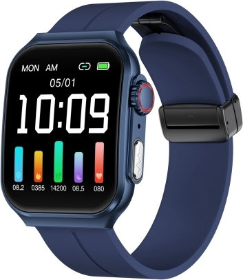Nx15 Smart Watch 1.96 Inch Bt Call Heart Rate Blood Pressure Blood Oxygen Blue