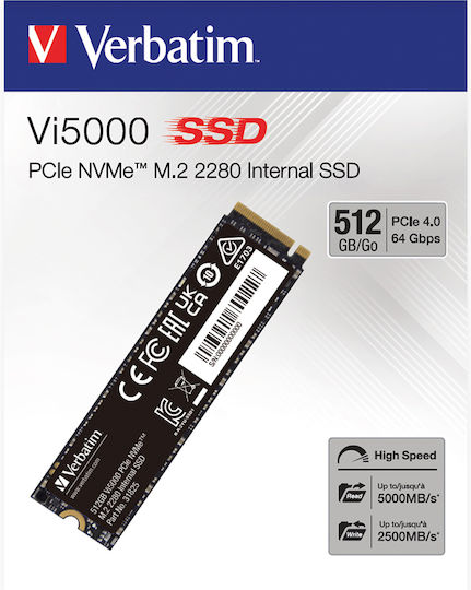 Verbatim Vi5000 SSD 512GB M.2 Type with PCI Express 4.0 Connection 31825 view 5