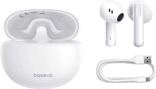 Baseus Bowie E12 In-ear Bluetooth Handsfree Earphones with Charging Case White view 2