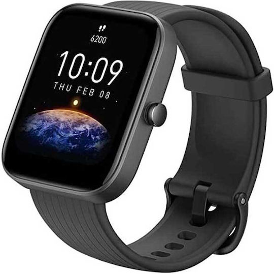 Amazfit Bip 3 Smartwatch with Heart Rate Monitor (Black) view 2