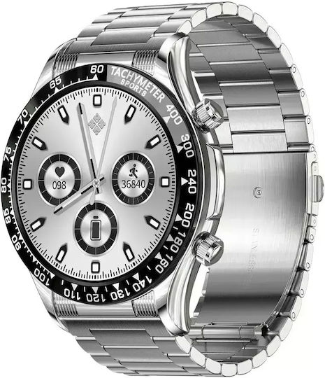 Nubi E18 PRO Smartwatch with Heart Rate Monitor (Silver / Black)