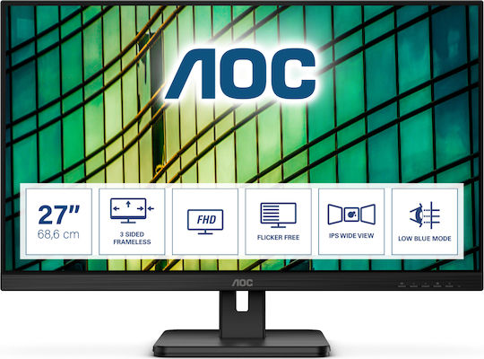 AOC 27E2QAE IPS Monitor 27" FHD 1920x1080 with Response Time 4ms GTG view 2