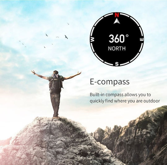 G.Rossi Sg003e 45mm Smartwatch with Heart Rate Monitor (Black) view 4