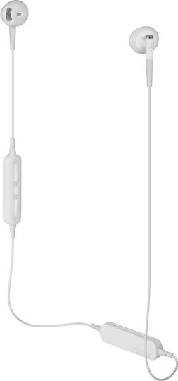 Audio Technica ATH-C200BT Earbud Bluetooth Handsfree Earphones White view 1