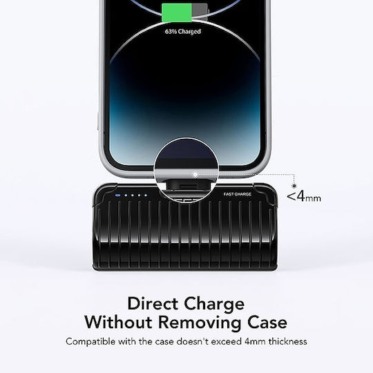 Veger Power Bank 5000mAh with USB-C Port Black view 4