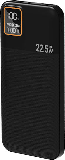 Moxom MX-PB92 Power Bank 10000mAh 22.5W with 2 USB-A Ports and USB-C Port Power Delivery Black view 1