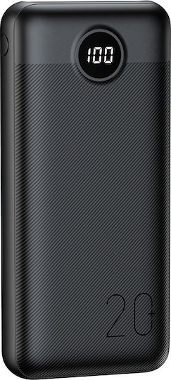 Veger L20S Power Bank 20000mAh 20W with 2 USB-A Ports and USB-C Port Power Delivery / Quick Charge 3.0 Black view 7