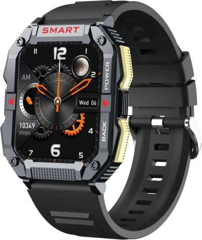 Yk01 1.83 Inch Smart Sports Call Watch Heart Rate Blood Pressure Blood Oxygen Black