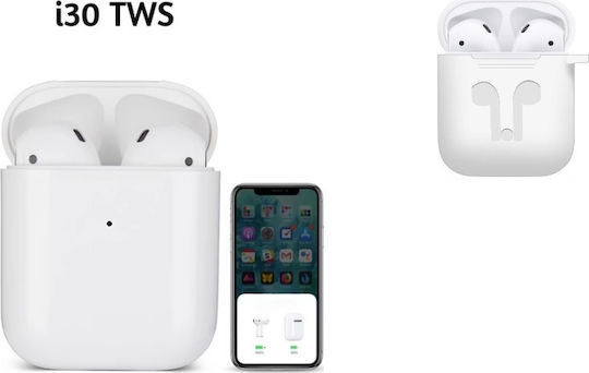 i30 Earbud Bluetooth Handsfree Earphones with Charging Case White view 2