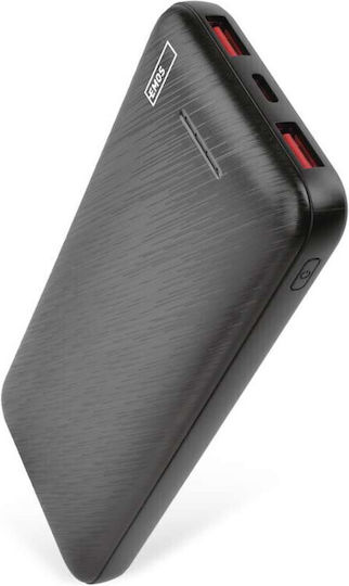 Emos Power Bank 10000mAh 22.5W with 2 USB-A Ports and USB-C Port Black