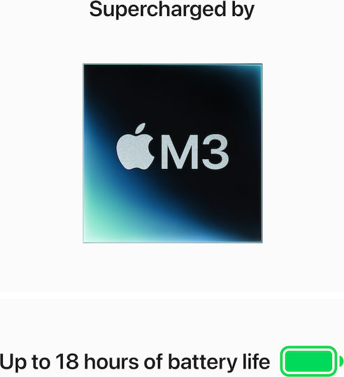 Apple MacBook Air 15" (2024) 15.3" Retina Display (M3-8-core/8GB/256GB SSD) Silver (GR Keyboard) vue 4
