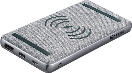 Sandberg 420-61 Power Bank 10000mAh 20W with USB-A Port and USB-C Port Quick Charge 3.0 / Power Delivery Gray view 2