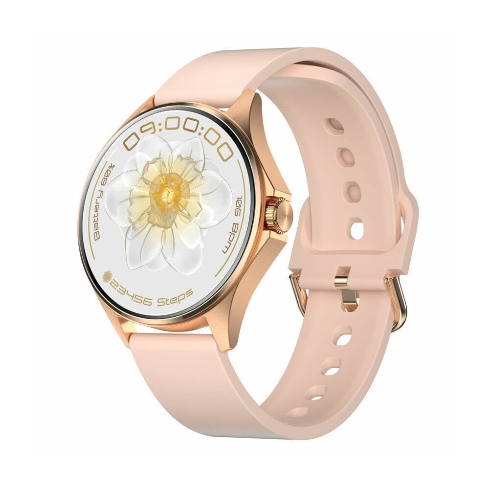 Aurafit AM12 43mm Smartwatch with Heart Rate Monitor Rose Gold