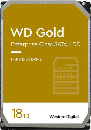 Western Digital Gold 18TB HDD Hard Drive 3.5" SATA III 7200rpm with 512MB Cache for Desktop / NAS / Server WD181KRYZ view 3