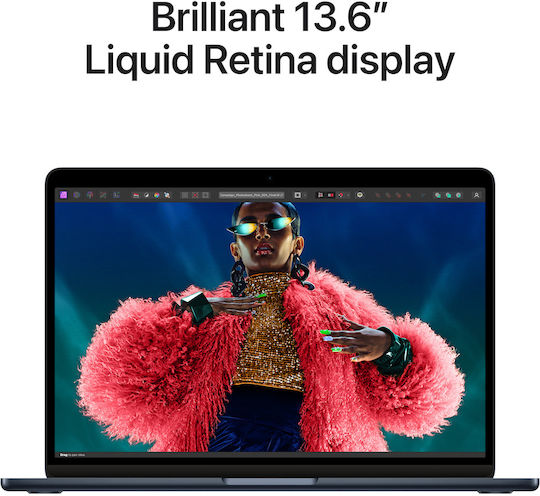 Apple MacBook Air 13" (2024) 13.6" Retina Display (M3-8-core/8GB/256GB SSD) Midnight (GR Keyboard) view 5