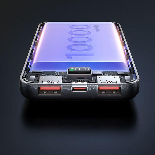 Mcdodo MC-4220 Power Bank 10000mAh 22.5W with 2 USB-A Ports and USB-C Port Black view 6