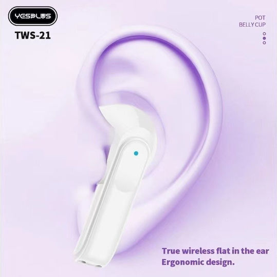 Yesplus TWS21 Earbud Bluetooth Handsfree Earphones with Charging Case Pink view 3